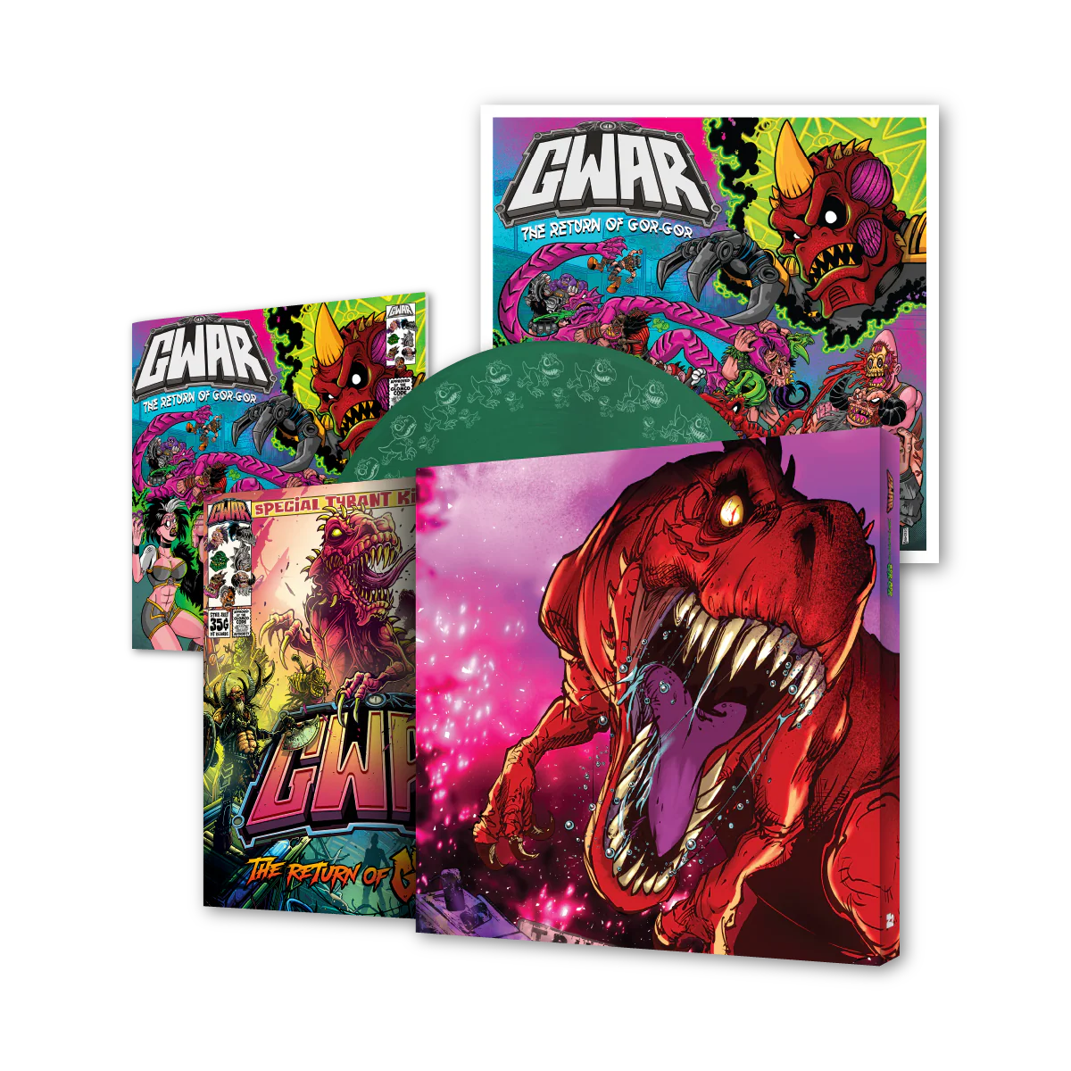 GWAR: 'The Return of Gor Gor' Deluxe Comic Book + Vinyl LP (Limited Edition Evergreen) - Image 3